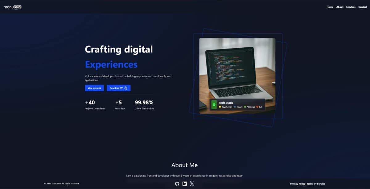 Portfolio con React
